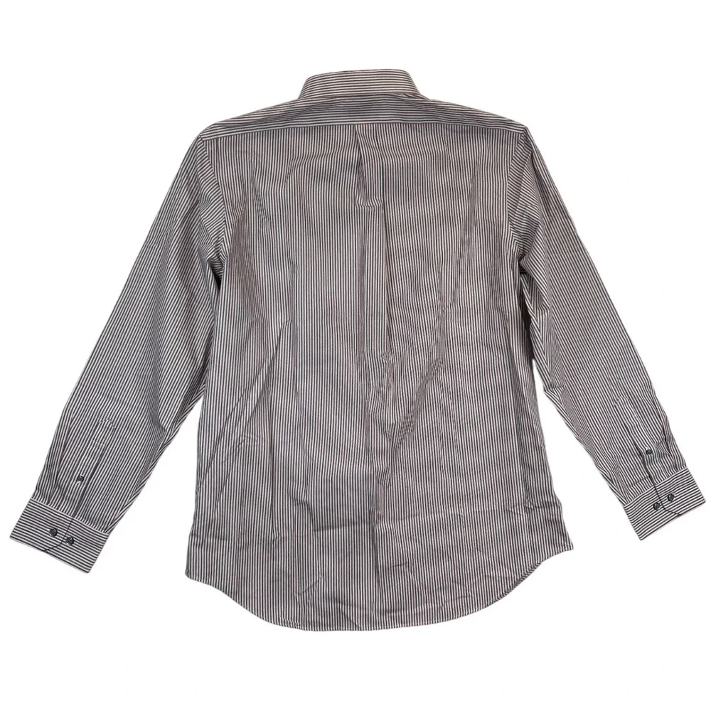 Banana Republic Dress Shirt Mens‎ L Blue Red Stripe Non Iron Classic Fit NWT